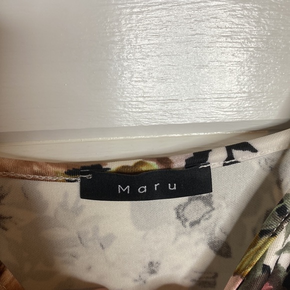 White vintage floral high low midi dress - Picture 6 of 9